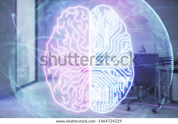 Human Brain Drawing Office Interior On Stock Photo Edit Now