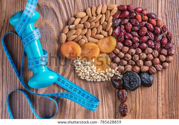 Human Brain Made Dried Apricots Nuts Stock Photo (Edit Now