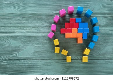 Concept Rational Irrational Thinking Colourful Shapes Stock Photo (edit 