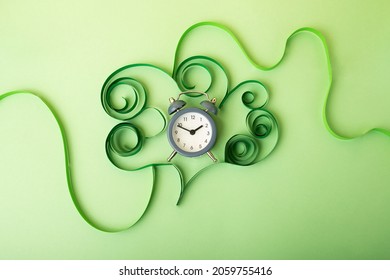 Human brain made from paper and alarm clock in it.COncept of the healthy sleaping and circadian rhythms. - Shutterstock ID 2059755416