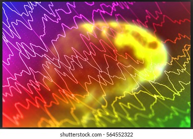 Human Brain Wave On Electroencephalogram, EEG For Epilepsy And Abnormal Seizure