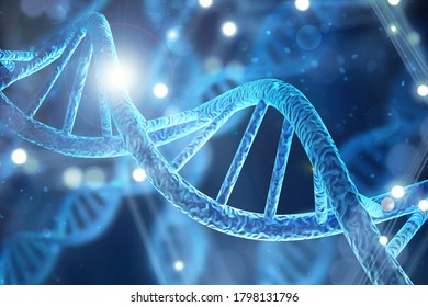 Human cell biology DNA strands molecular structure illustration - Shutterstock ID 1798131796