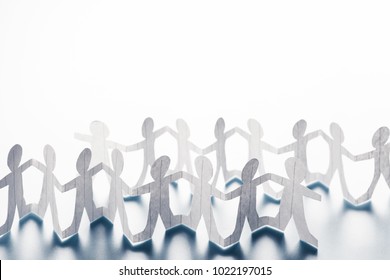 Human Chain Paper With Copy Space