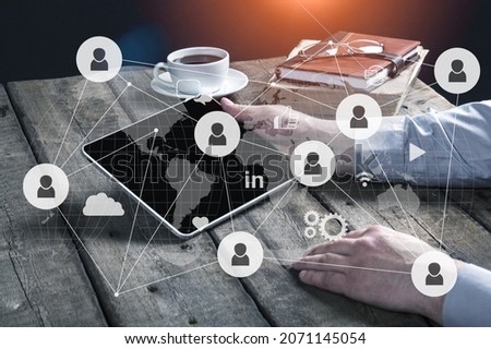 Human communication network concept. Personnel management system.
