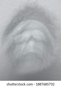 Human Face Imprint Snow Stock Photo 1887685732 | Shutterstock