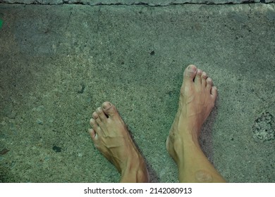 Human Feet On Ground Stock Photo 2142080913 | Shutterstock