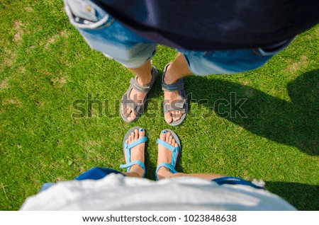 human feet while traveling