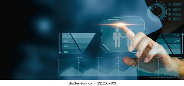 Human Finger Pointing Virtual Icon The Concept Of Setting Business Goals Together As A Group Of Organizations And Challenges In Business Marketing, Teamwork And Agency. Work Inspiration