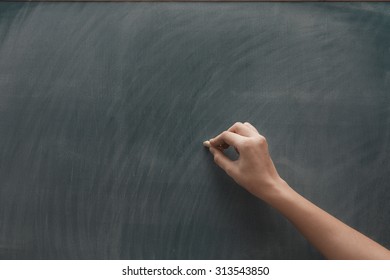 Human Hand Chalk Blackboard Stock Photo (Edit Now) 314374199