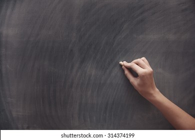 Human Hand Chalk Blackboard Stock Photo (Edit Now) 314374199