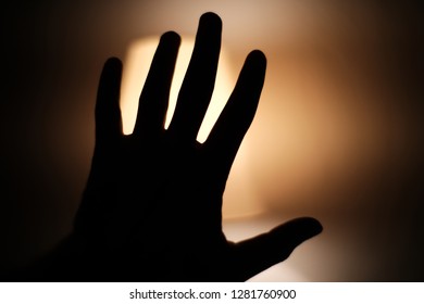 Human Hand In Front Of Light Source