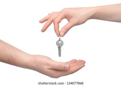 Human Hand Holding House Key