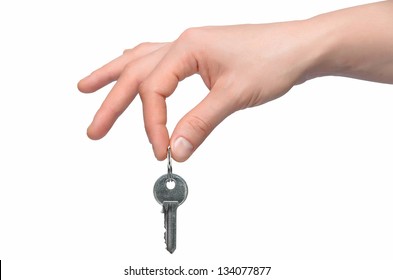 Human Hand Holding House Key