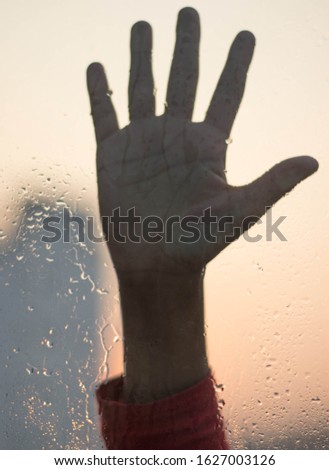 Image, Stock Photo adieu Human being