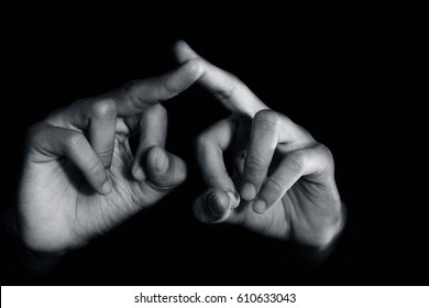 Human Hand Symbolic Gesture Stock Photo 610633043 | Shutterstock