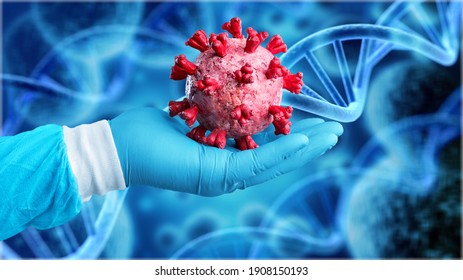 Human Hand System Cells Molecular Structure Stock Photo 1908150193 