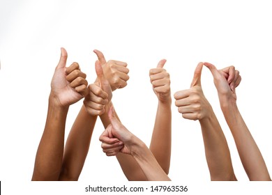 human hand thumbs up - Shutterstock ID 147963536