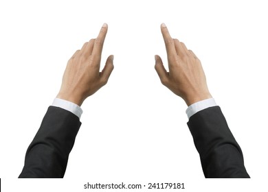 Human hands up