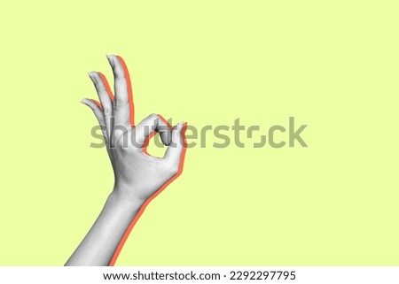 A Human hands contemporary art isolated on abstract art background.idea concept, Modern art. 