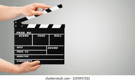 Human Hands Holding Clapper Board Stock Photo 1293957331 | Shutterstock