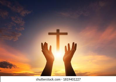 Human Hands Open Palm Worship Eucharist Stock Photo (Edit Now) 618957359