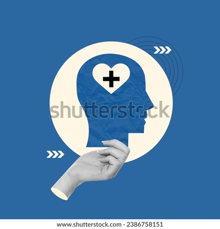 Human head, mental health, heart, health sign, hand taking head cutout, Attention Deficit Hyperactivity Disorder, Healthcare and medicine, Mental illness, Child, Learn, Adult, Adversity, Problems