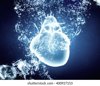 Human Heart Under Water