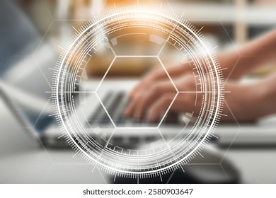 Human interact  AI artificial intelligence processor concept