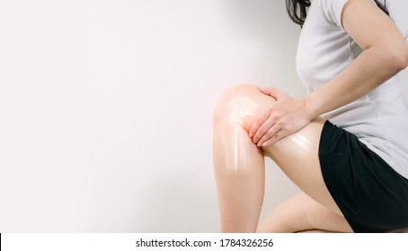 Human leg Osteoarthritis inflammation of bone joints  - Shutterstock ID 1784326256