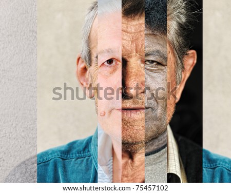 Similar – Image, Stock Photo Artistic and conceptual image about personality disorder