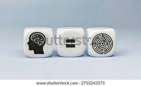 Human Mind Maze Concept Representing Complex Thinking, Decision Making, Mental Challenge, Psychology, Strategy and Problem Solving. 