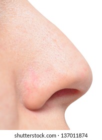 Human Nose Isolated On White