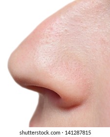 Human Nose Isolated On White