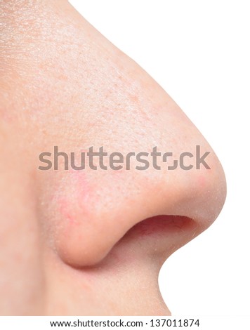 human nose isolated on white