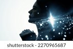 Human psychology concept. Meditation. Mindfulness.