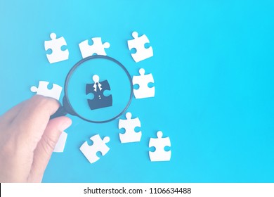 Human Resource Management and Recruitment and Hiring concept. Find leader. Find team. - Shutterstock ID 1106634488