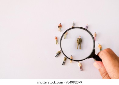 Human Resource Management and Recruitment and Hiring concept. Find leader. Find team. - Shutterstock ID 784992079