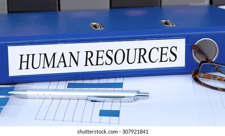 Human Resources Blue Binder On Desk Stock Photo 307921841 | Shutterstock