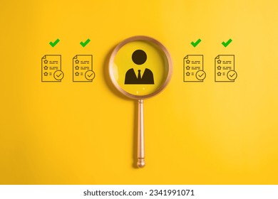 Human resources choosing suitable employee to join work, Choosing professional leader competency, Human resources management, Recruitment employment. High quality photo - Shutterstock ID 2341991071