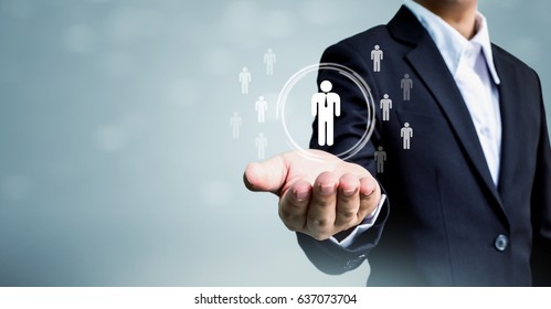 Human resources, CRM and recruitment business concept, Copy space - Shutterstock ID 637073704
