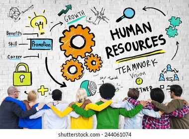 Human Resources Employment Job Teamwork People Friendship Concept