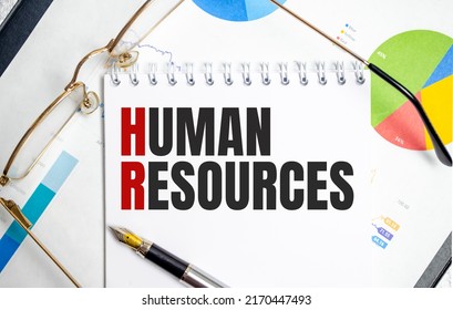 Human Resources Text On White Paper Stock Photo 2170447493 