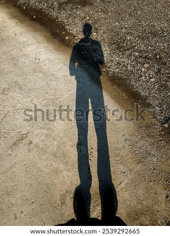 A human shadow was standing