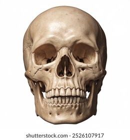 Human skull isolated, Front and back view of natural human skull on isolated black background - Powered by Shutterstock