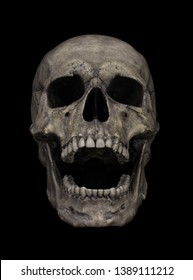 Human Skull Isolated on black - Shutterstock ID 1389111212