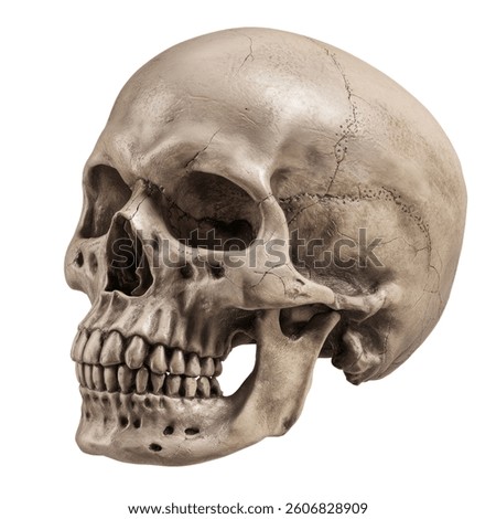 Human Skull, Isolated on White Background