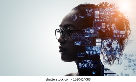 Human and technology concept. AI (Artificial Intelligence). Communication network. - Shutterstock ID 1620414088