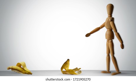 Human Walking, Banana Peel, Running, Insurance, Accidents Concept