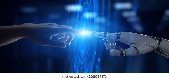 Human-Robot Collaboration with Artificial Intelligence and Machine Learning for Data Processing.