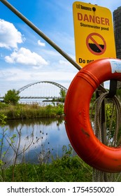 Humber Arch Bridge And Nearby Stormwater Pond